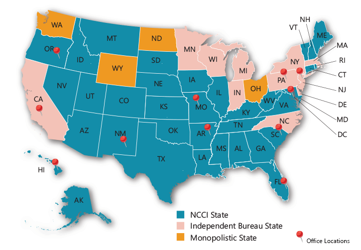 NCCI State Map